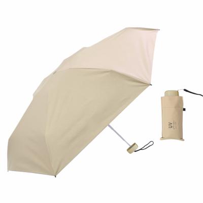 Parapluie De Voyage Pliant, Mini Parapluie à 6 Nervures Petit Parapluie Uv Mini Anti Uv Compact Coupe Vent Solide