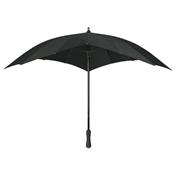 Parapluie droit - toile en forme de coeur - noir