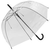 Parapluie cloche Femme - Ouverture Automatique - Parapluie transparent avec baleines noires