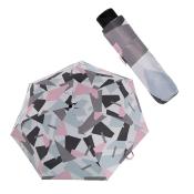 Mini parapluie pliant pour femme avec protection UV - Motif géométrique