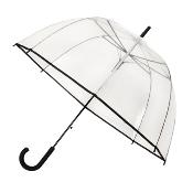 Parapluie droit ouverture automatique - Transparent avec bordure noire