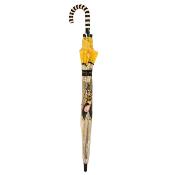 Gorjuss Parapluie long pour adolescents à ouverture automatique - Transparent et Jaune