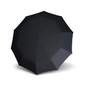 Parapluie long Homme KNIRPS - Ouverture automatique - Poignée en bois - Noir à lignes