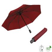 Parapluie pliant et écologique - Ouverture automatique - Résistant au vent - Large protection 97 cm - Rouge terre