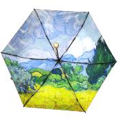 Parapluie pliant - leger - extérieur en or avec toile paysage et sac assorti