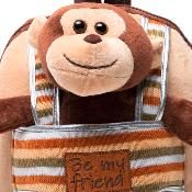 Sac à dos réversible singe pour enfant - Bretelles réglables et souples - Taille unique