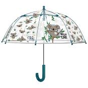 Parapluie cloche enfant avec bordure phosphorescente - Koala -  Bordure réflechissante pour être visible la nuit