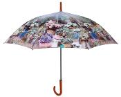 Parapluie de marche pour femme - Ouverture automatique - Rose