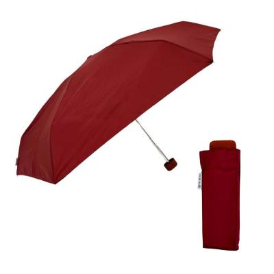 Mini parapluie pliant et écologique pour femme - Ultra-léger et compact - Rubis