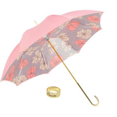 Parapluie de luxe - Handmade in Italy - Ouverture automatique -Fleurs roses