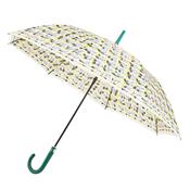 Parapluie long femme à ouverture automatique - Imprimé fleurs - Jaune
