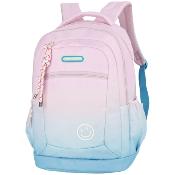 Sac à dos scolaire Annox NextGen - 30 x 19 x 46 cm - 26 L - Bleu/Rose