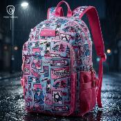 Sac à dos scolaire Annox NextGen - 30 x 15 x 44 cm - 20 L - Mélange rose