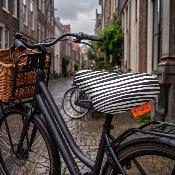Housse de selle de vélo - Rayures zébrées noires et blanches