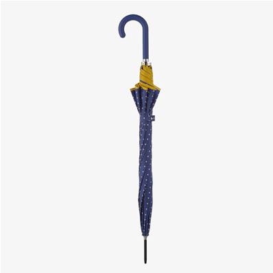 Parapluie long automatique - UVP 50+ Protection - Pois - Bleu