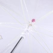 Parapluie enfant transparent -  Parapluie fille - Poignée rose - Peppa Pig