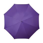 Parapluie long femme - Ouverture automatique - Manche et poignée canne bois - Violet