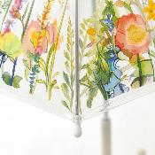 Parapluie Transparent pour Femme - Ouverture Automatique - 8 Baleines en Fibre de verre - Fleurs