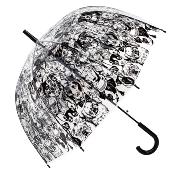 Parapluie cloche transparent femme - Résistant au vent - Ouverture automatique - Chiots