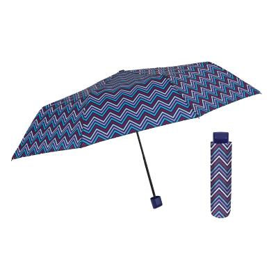 Mini parapluie pliant pour femme - Résistant au vent - Motif géométrique