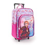 Sac à dos à roulettes Frozen 2 pour enfants - Poignée rétractable et roulettes - Bretelles rembourrées réglables - Taille unique