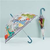 Parapluie transparent pour enfants - Bordure réfléchissante pour une visibilité optimale la nuit - Parapluie garçon - Dragons