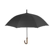 Parapluie golf pour homme - Système d'ouverture automatique - Grande protection de 120 cm - Avec poignée courbée en bois - Noir