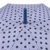 Grand parapluie automatique - Résistant au vent - Poignée incurvée - À pois - Violet