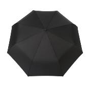 Parapluie pliant et écologique pour femmes et hommes - Ouverture et fermeture automatiques - 8 baleines en fibre de verre - Poignée incurvée - Noir