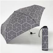 Parapluie Pliant Ultraléger et Compact pour Femme - Monochrome - Motif Hexagonal
