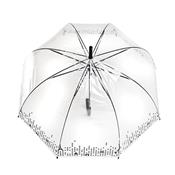 Parapluie transparent - cloche - imprimé monuments de Paris sur bordure