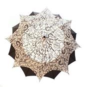 Parapluie pagode - D'Amazoni - étoile - noir et blanc motif