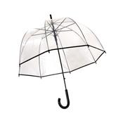 Parapluie cloche transparente - Bord noir
