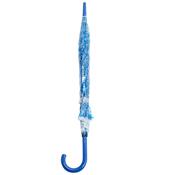 Parapluie cloche femme - transparent - imprimé c&#0156;ur - bleu