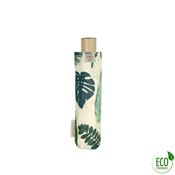 Parapluie pliant et écologique pour femme - Ouverture automatique - Large protection 96 cm - Crème avec imprimé FLEUR