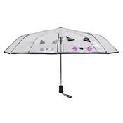 Parapluie pliant - automatique - transparent - chat mignon