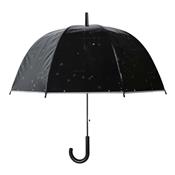 Parapluie cloche transparent Noir avec jolie imprimé étoiles - Ouverture Automatique - Motif Constellation à l'intérieur