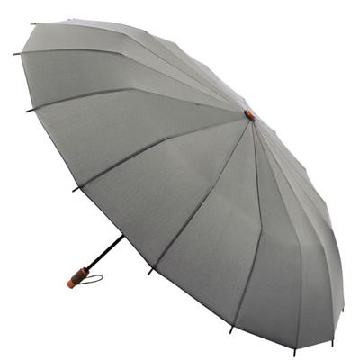 Parapluie pliant femme Vogue - Résistant au vent - 16 baleines - Gris