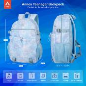Sac à dos scolaire Annox NextGen - 31 x 14 x 46 cm - 20 L - Bleu clair