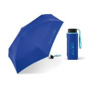 Mini parapluie plat pliable pour femme - Ultra léger et compact - Bleu éclatant