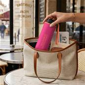 Mini parapluie pliant - Ouverture et fermeture automatiques - Poignée à molette - Ultra Léger et Ultra Minuscule - Résistant au vent - Rose fuchsia