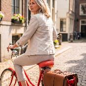 Housse de selle de vélo - Rouge Uni