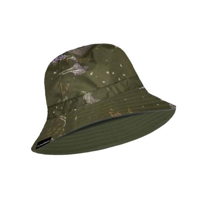 Chapeau imperméable pliable et réversible avec sac de rangement - Avec protection solaire UVP50+ - Matière recyclée - Forêt Vert - Taille Unique