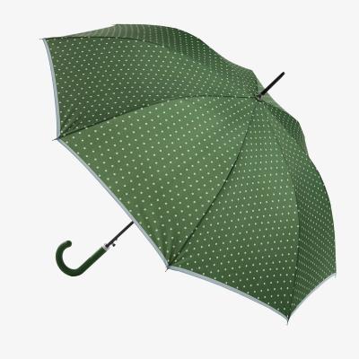 Parapluie long automatique - UVP 50+ Protection - Pois - Vert