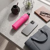Parapluie pliable réfléchissant pour femmes et hommes - Léger - Rose fluo