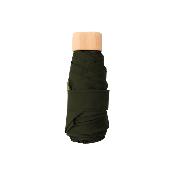 Parapluie de poche pliable - Avec sac assorti en tissu et liège - Ultraléger et compact - Olive foncé