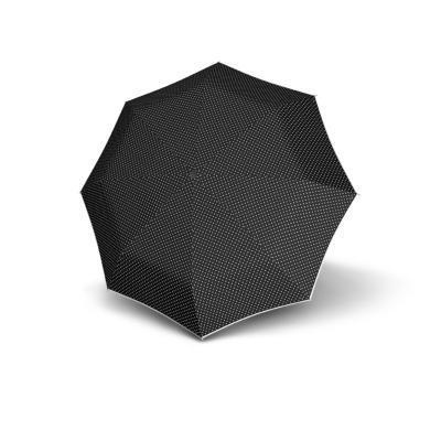 Parapluie pliant femme - Ouverture automatique - Noir à pois blancs