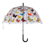 Parapluie transparent cloche femme - Ouverture automatique - Papillons