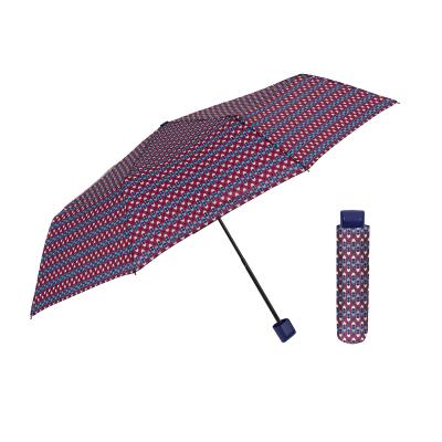 Mini parapluie pliant pour femme - Résistant au vent - Motif géométrique
