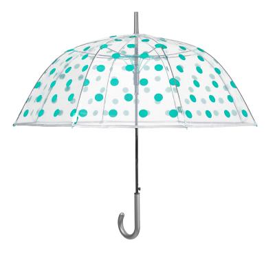 Parapluie+cloche+Femme+-+Ouverture+Automatique+-+Pois+bleu